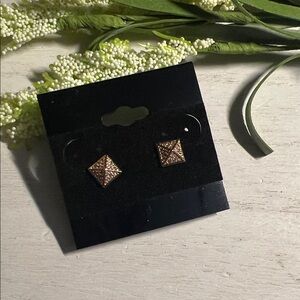 Bomb Party rose gold stud earrings